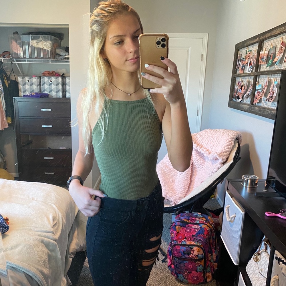 Army Green Tank Top